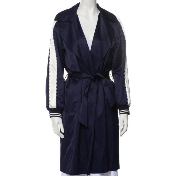 Sandro Marine Trench Coat - Navy - Size M (38) - Picture 1 of 10